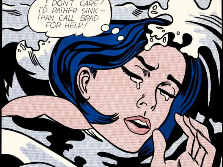 Arte Pop - Chica Ahogándose - Drowning Girl (Roy Lichtenstein)